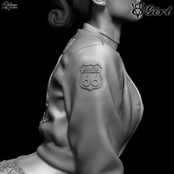 V8-Girl. Scale 90mm