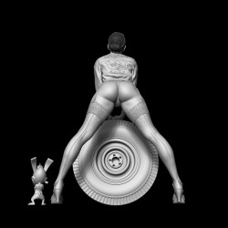 V8-Girl. Scale 90mm