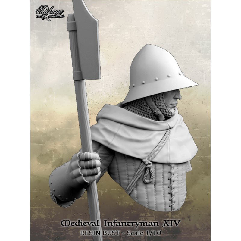 Medieval Infantryman XIV .Bust scale 1/10