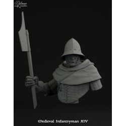 Medieval Infantryman XIV .Bust scale 1/10