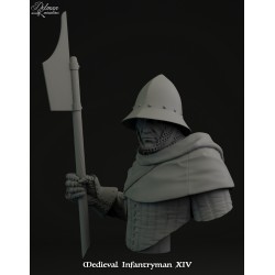 Medieval Infantryman XIV .Bust scale 1/10