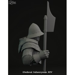 Medieval Infantryman XIV .Bust scale 1/10