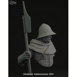 Medieval Infantryman XIV .Bust scale 1/10