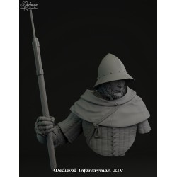 Medieval Infantryman XIV .Bust scale 1/10