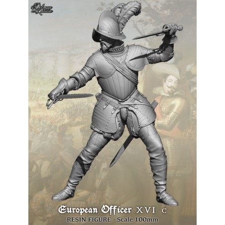 European Officer XVI c .Scale 100mm