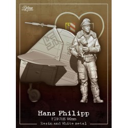 Hans Philipp  with Bf109 tail,100mm